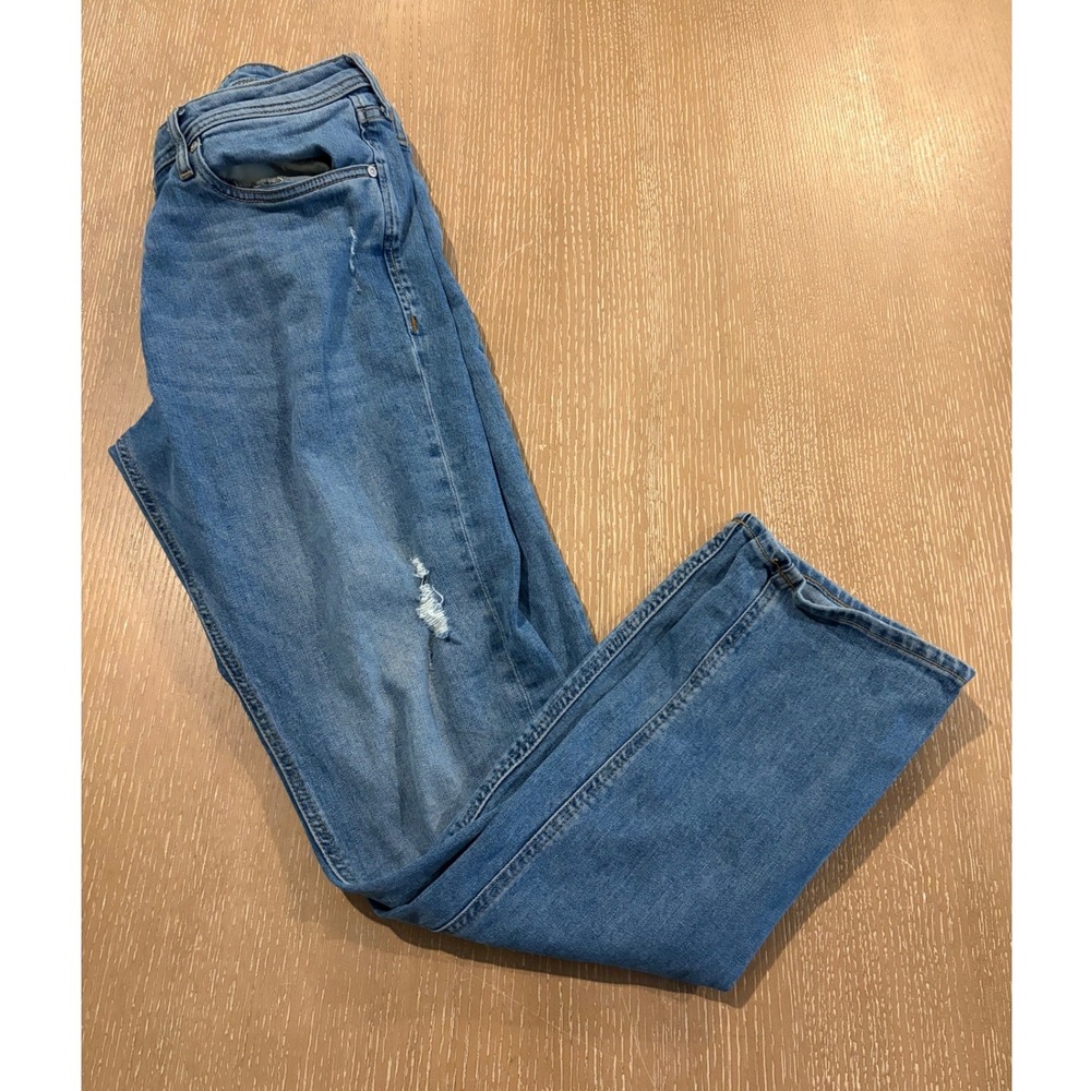 Jack & Jones Tim Men's Slim Fit Distressed Jeans Light Wash Denim 36x34